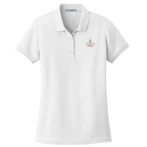 PinkertonScience - Port Authority Ladies Core Classic Pique Polo - White