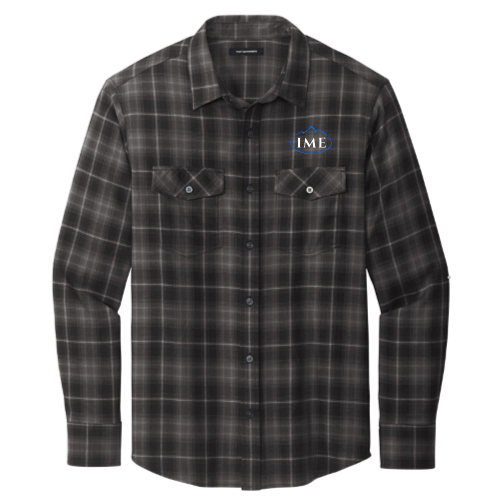 IME - Port Authority Long Sleeve Ombre Plaid Shirt