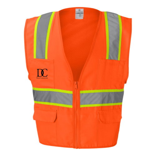 DucasConstruction - Solid Front Safety Vest With Mesh Back