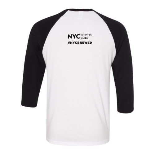 NYC Brewers Guild - Bella Canvas Unisex Three-Quarter Sleeve Baseball Tee