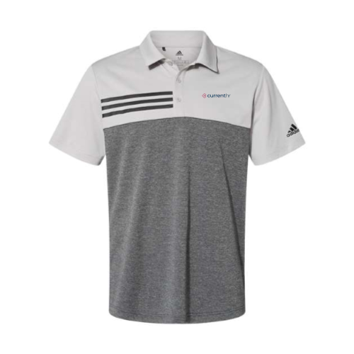 CurrentHR Heather Colorblock 3-Stripes Sport Shirt