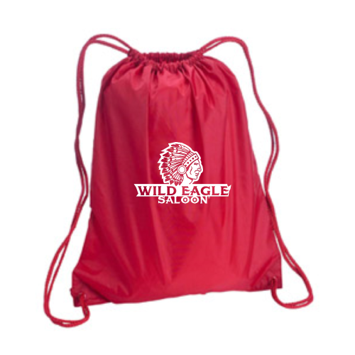 WildEagleSaloon - Large Drawstring Backpack