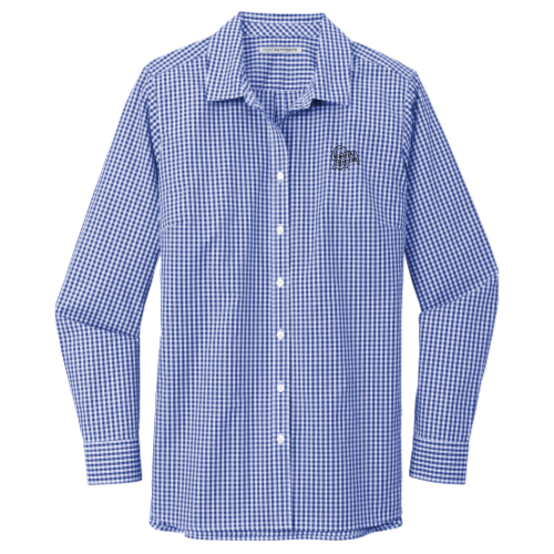 Nebraska State Fair - Port Authority Ladies Broadcloth Gingham Easy Care Shirt