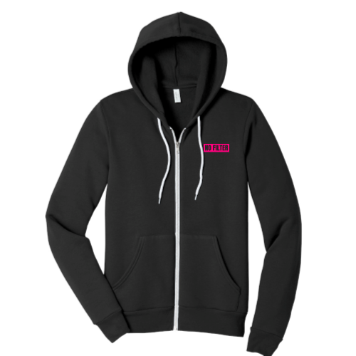 NoFilterCoffeeShop - Unisex Sponge Fleece Full-Zip Hooded Sweatshirt