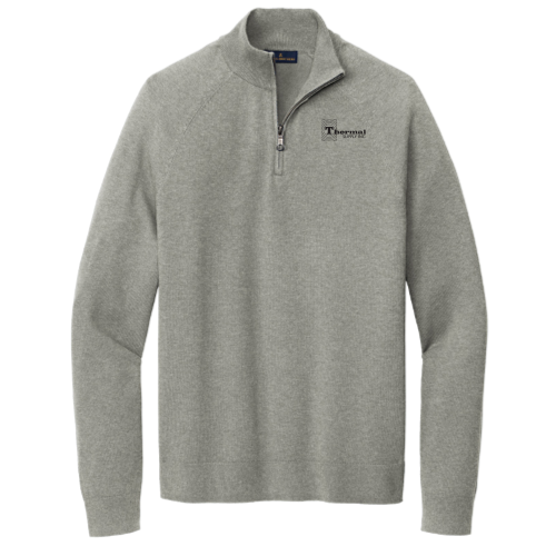 ThermalSupply - Brooks Brothers Cotton Stretch 1/4-Zip Sweater - Light