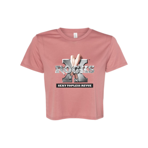 X Rocks Ladies Flowy Cropped T Shirt
