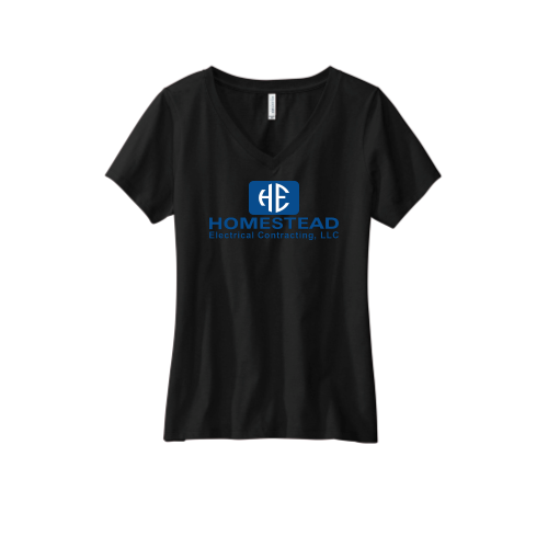 Homestead Volunteer Knitwear Women's Daily V-Neck Tee USA-Made