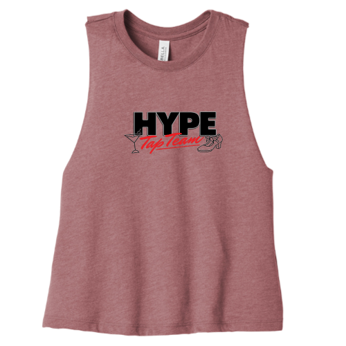 Hype Tap Team - BELLA+CANVAS Women's Racerback Cropped Tank - v2