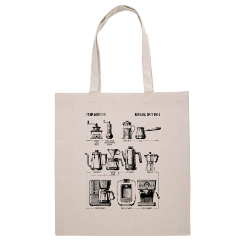 FerrisCoffee - Midweight Recycled Tote Bag - Brewer History