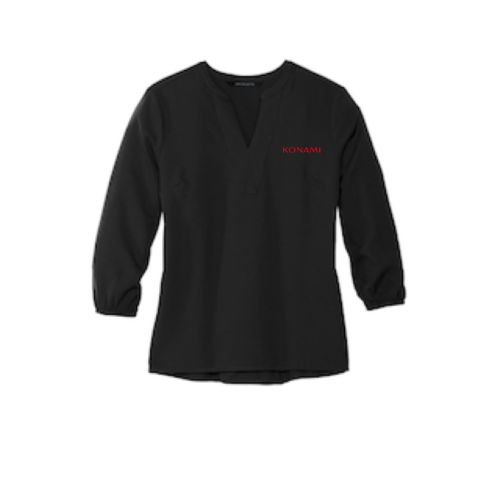 Konami - Mercer+Mettle Women's Stretch Crepe 3/4-Sleeve Blouse