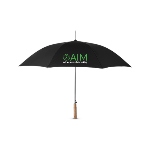 AllInclusiveMarketing - Wood Handle Stick Umbrella