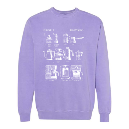 FerrisCoffee - Pigment-Dyed Crewneck Sweatshirt - Brewing Since Crewneck Sweatshirt