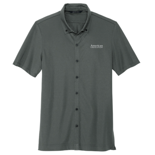 American Flags and Cutlery - Mercer+Mettle Men's Full-Button Polo