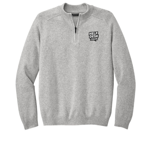HelpDesk - MercerMettle - Men's Quarter-Zip Sweater - Grey
