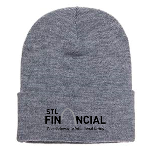 STLFinancial - Cuffed Knit Beanie - Heather Grey