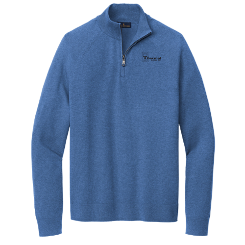 ThermalSupply - Brooks Brothers Cotton Stretch 1/4-Zip Sweater - Light