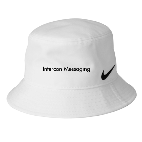 InterconMessaging - Nike Swoosh Bucket Hat (White/Khaki)
