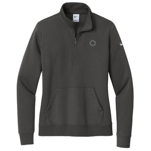 SDVisions - Nike Ladies Club Fleece Sleeve Swoosh 1/2-Zip "Brandmark"