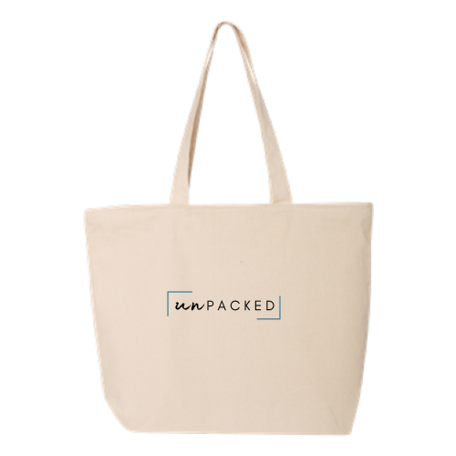 UnpackedCare - 24.5L Canvas Zippered Tote - EMB