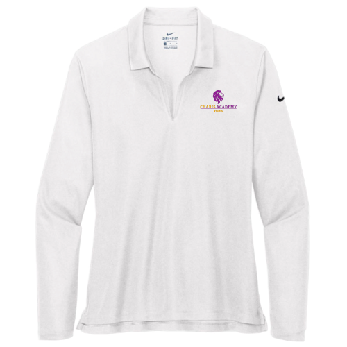 Charis Academy - Nike - Ladies Dri-FIT Long Sleeve Polo - v1