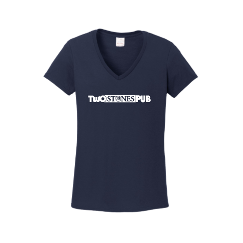 TwoStonesPub - Gildan Ladies Heavy Cotton 100% Cotton V-Neck T-Shirt v1