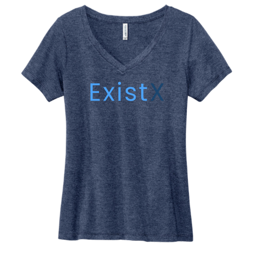 ExistX - Volunteer Knitwear Women's Daily V-Neck Tee USA-Made