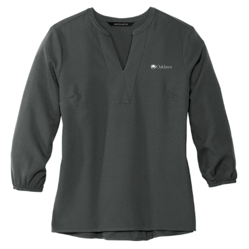 Oaklawn Hospital - MERCER+METTLE Women's Stretch Crepe 3/4-Sleeve Blouse