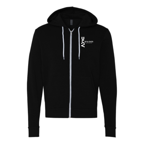 UpOverAdv Unisex Sponge Fleece Full-Zip Hooded Sweatshirt