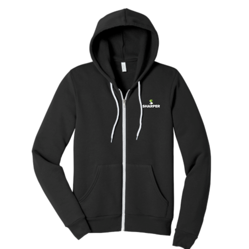 Sharper Business Solutions - Unisex Sponge Fleece Full Zip Hooded Sweatshirt