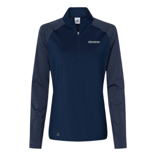 LongMcArthur - Women's Stripe Block Quarter-Zip Pullover