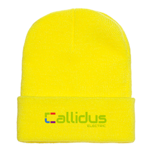 Callidus Electric Green Cuffed Beanie