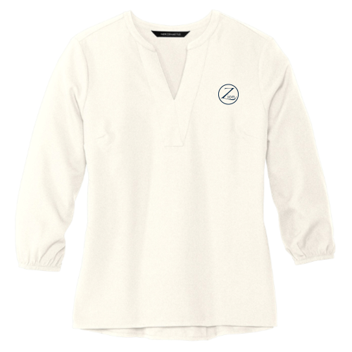 Zion - MERCER+METTLE Women's Stretch Crepe 3/4-Sleeve Blouse v2