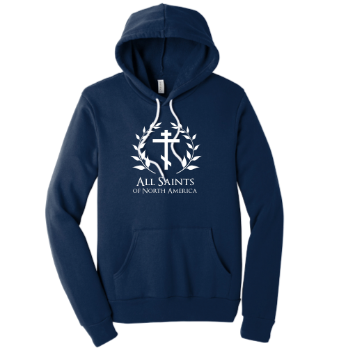 AllSaintsofNorthAmerica - Unisex Poly/Cotton Hooded Pullover Sweatshirt