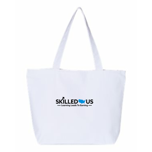 SkilledUS - 24.5L Canvas Zippered Tote v2