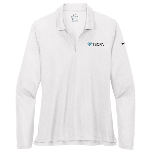 TSCPA - Nike Ladies Dri-FIT Micro Pique 2.0 Long Sleeve Polo - v1