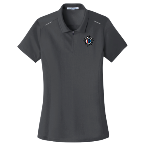 GVCBMWCCA - Port Authority Women's Pinpoint Mesh Zip Polo v3