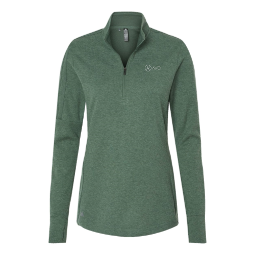 AvoInc - Women's 3-Stripes Quarter-Zip Sweater Light