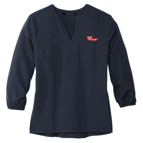 HealthTransit - Mercer+Mettle Women's Stretch Crepe 3/4 -Sleeve Blouse v1