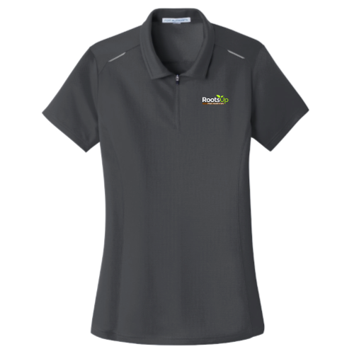 RootsUpPlantHealthcare - Port Authority Ladies Pinpoint Mesh Zip Polo