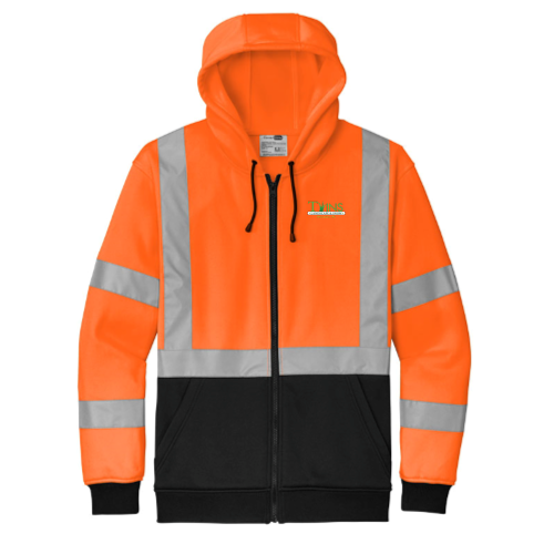 Twins Lawn Service - CornerStone A107 Class 3 Heavy-Duty Fleece Full-Zip Hoodie