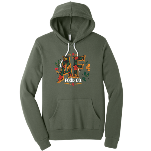 AFFOODCO - Unisex Poly/Cotton Hooded Pullover Sweatshirt