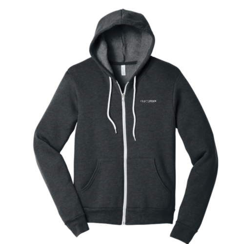 CraftUrban - Unisex Sponge Fleece Full-Zip Hooded Sweatshirt