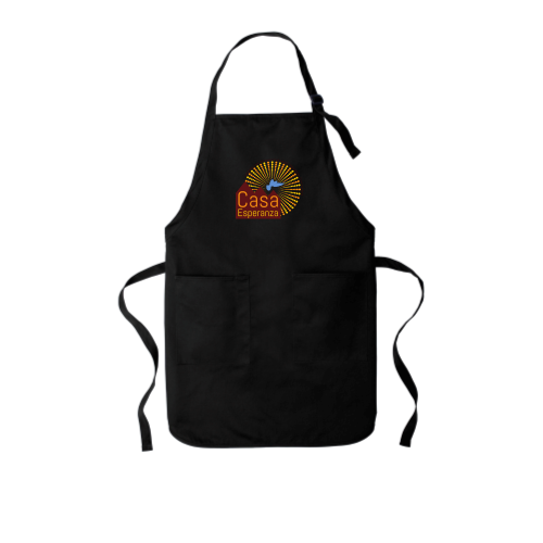 CasaEsperanza Port Authority Full-Length Two-Pocket Bib Apron - Black