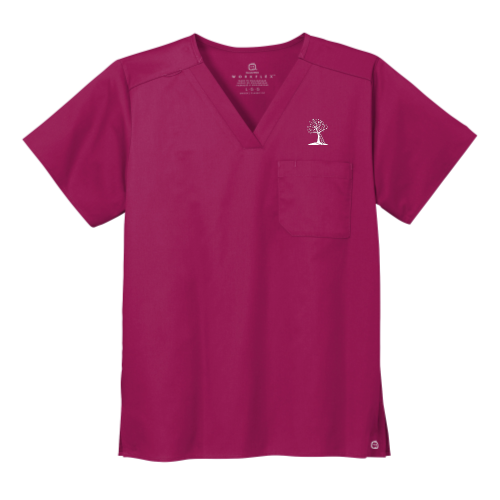 EssentialSpeech - WonderWink Unisex WorkFlex Chest Pocket V-Neck Top