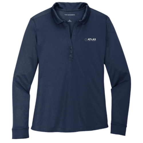 AtlasLiftTech - Port Authority Ladies Silk Touch Performance Long Sleeve Polo
