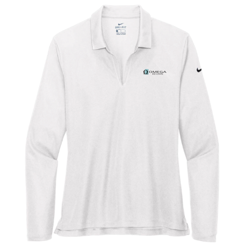 Omega Builders - Nike Ladies Dri-FIT Micro Pique 2.0 Long Sleeve Polo v3