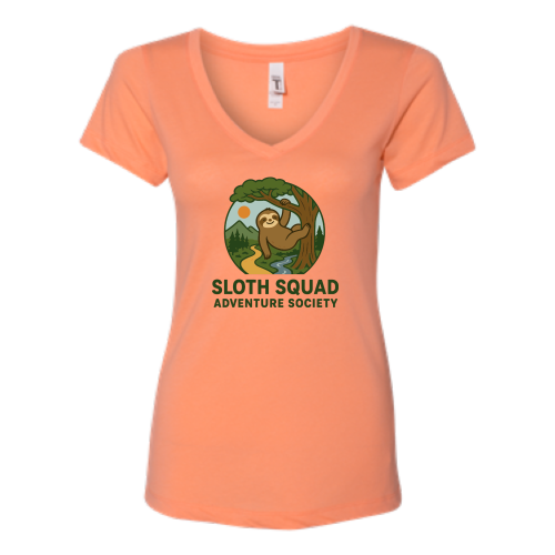 Sloth Squad - Next Level Women's V-Neck Shirt