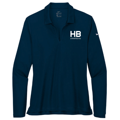 HBStrategies - Nike - Ladies Dri-FIT Long Sleeve Polo - v2