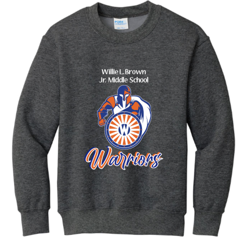 WillieBrownJr.MiddleSchool - Port & Company Youth Crewneck Sweatshirt