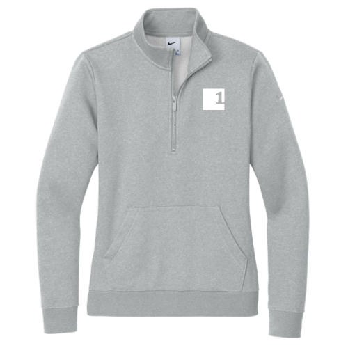 SquareOne - Nike Ladies Club Fleece Sleeve Swoosh 1/2-Zip v2